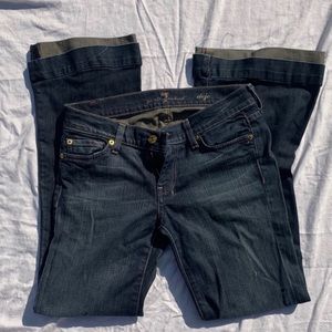 7 for For All Mankind Dojo Dark Flare Sz 26 Hemmed
